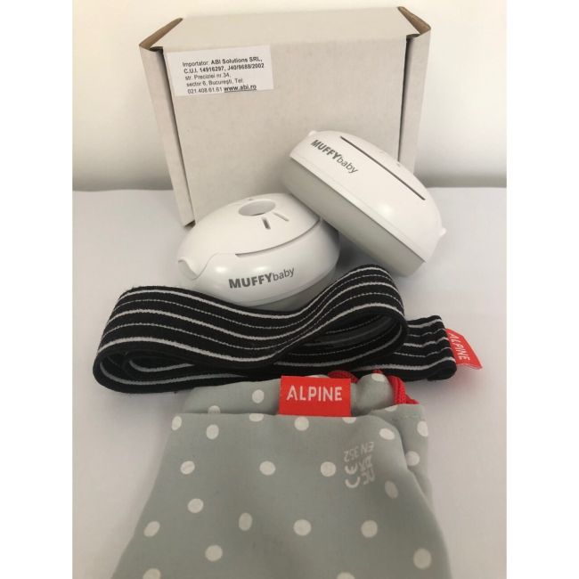 PRODUS RESIGILAT - Casti antifonice pentru bebelusi ALPINE Muffy Baby Black ALP25613