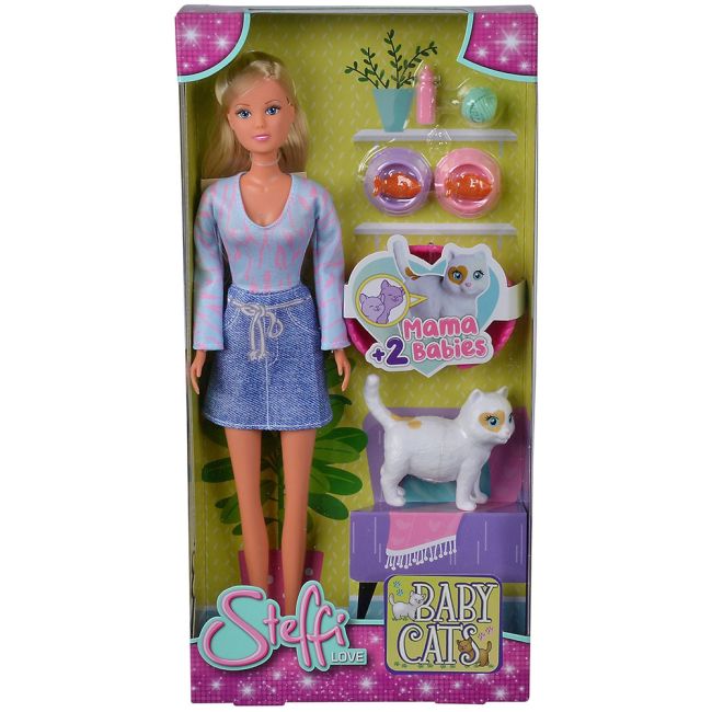 Papusa simba steffi love baby cats 29 cm cu accesorii hubs105733651
