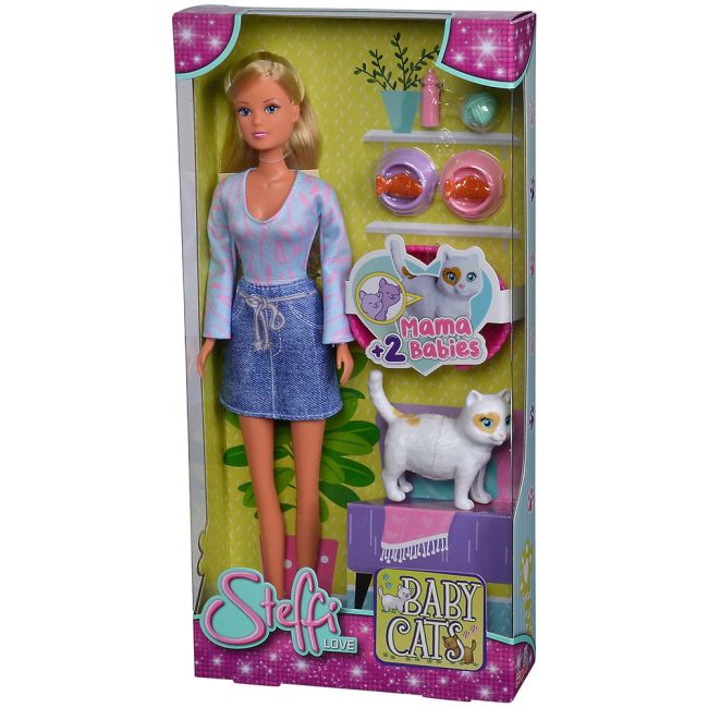 Papusa simba steffi love baby cats 29 cm cu accesorii hubs105733651