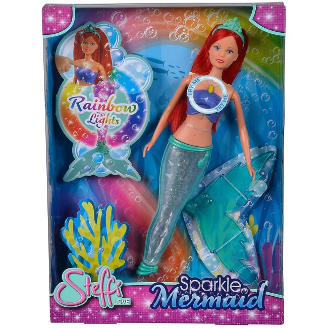 Papusa simba steffi love sparkle mermaid 29 cm cu lumini hubs105733656
