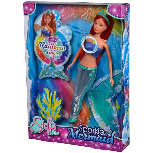 Papusa simba steffi love sparkle mermaid 29 cm cu lumini hubs105733656