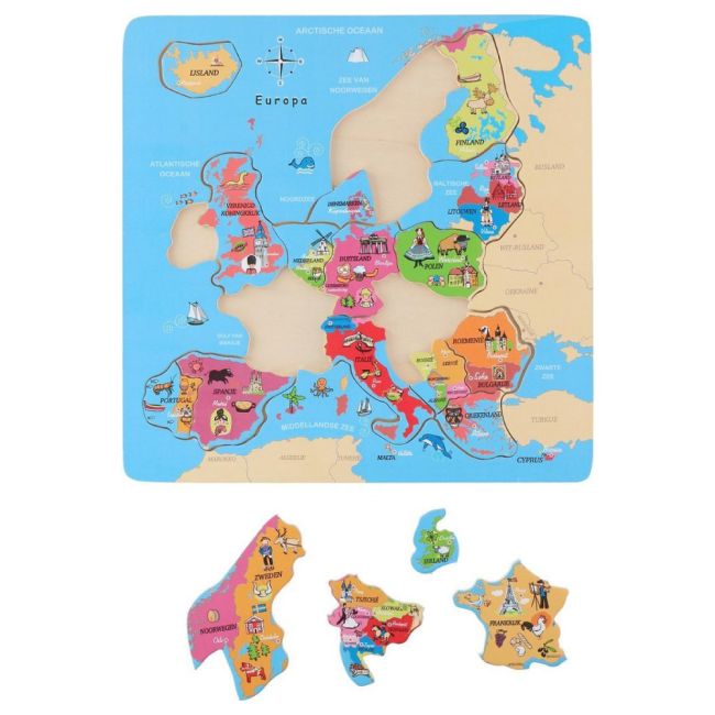 Puzzle din lemn Europa Marionette 19 piese ERFED17481
