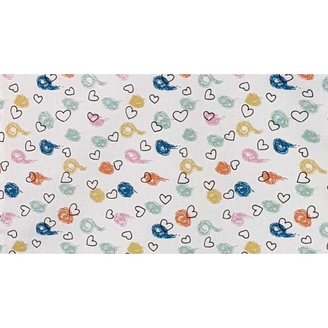Sac de dormit copii, Vartejul inimioarelor, din bumbac, 95 cm, 1.5 tog KDEA9515VI