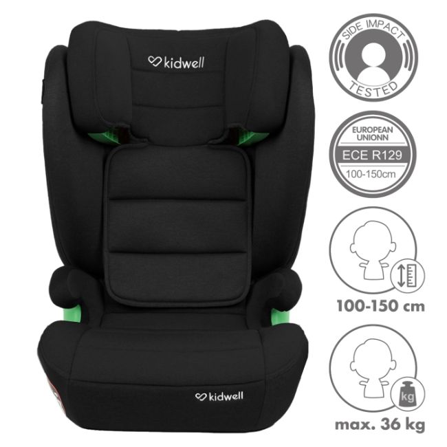 Scaun auto cu isofix 15-36 kg kidwell weston - black edeedifosawes05a0