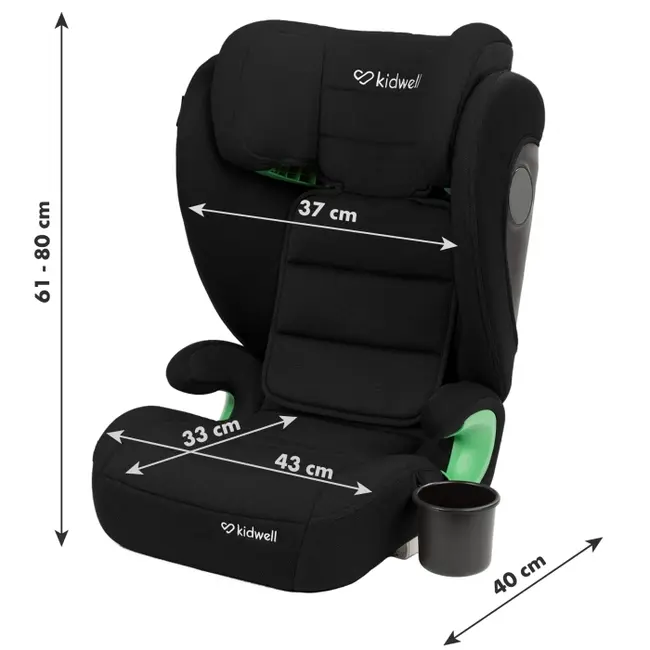 Scaun auto cu isofix 15-36 kg kidwell weston - black edeedifosawes05a0