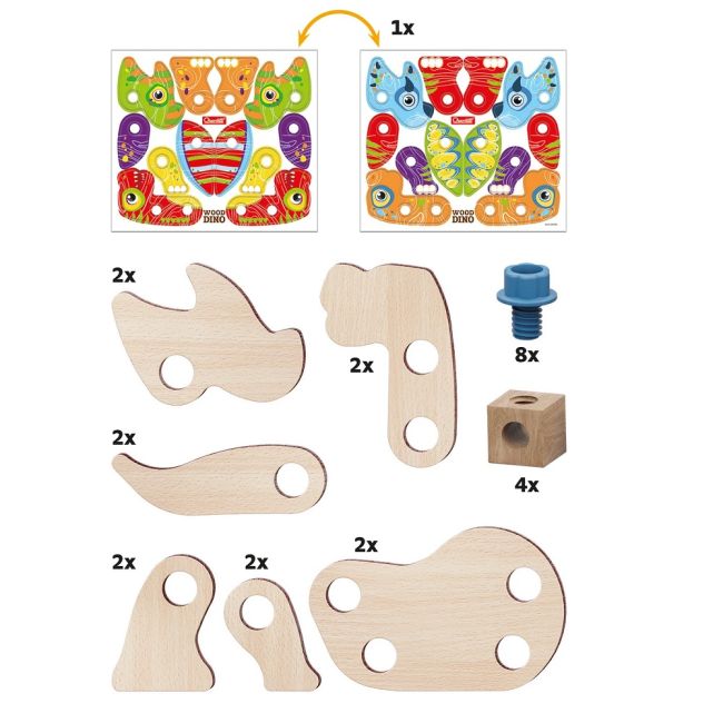 Set constructie dinozauri Quercetti Bio ERFQ80731