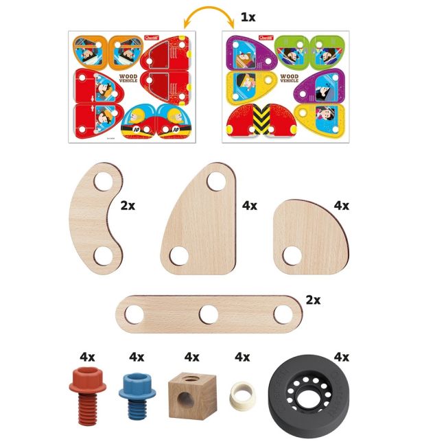 Set constructie vehicule Quercetti Bio ERFQ80730