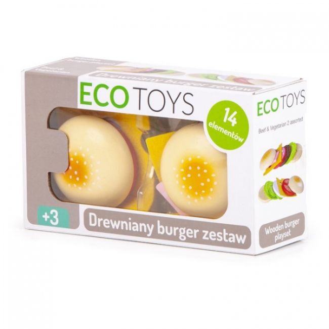 Set de 2 burgeri din lemn ecotoys 4220 edeedi4220