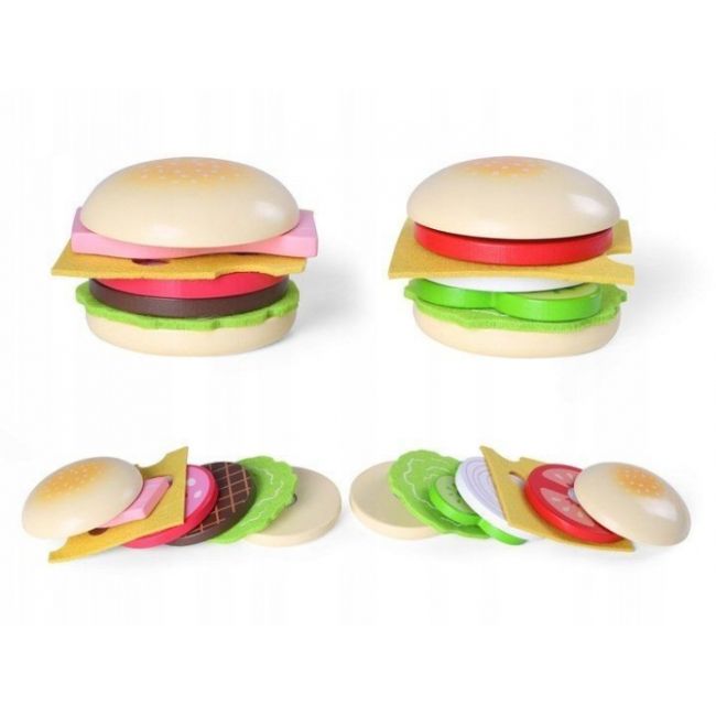 Set de 2 burgeri din lemn ecotoys 4220 edeedi4220