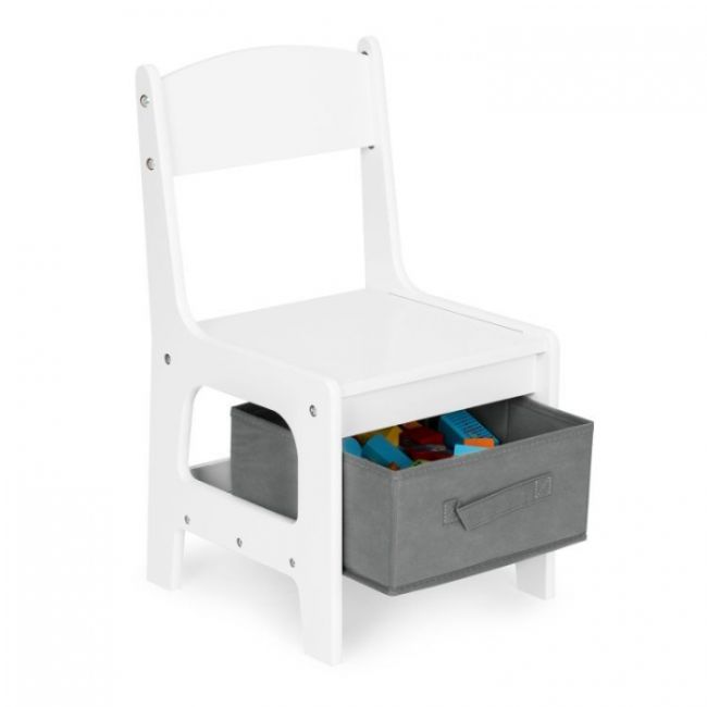 Set de masa cu doua scaune pentru copii ecotoys fh-kr200010 edeedifh-kf200010-white