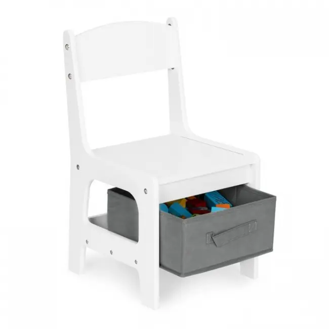 Set de masa cu doua scaune pentru copii ecotoys fh-kr200010 edeedifh-kf200010-white