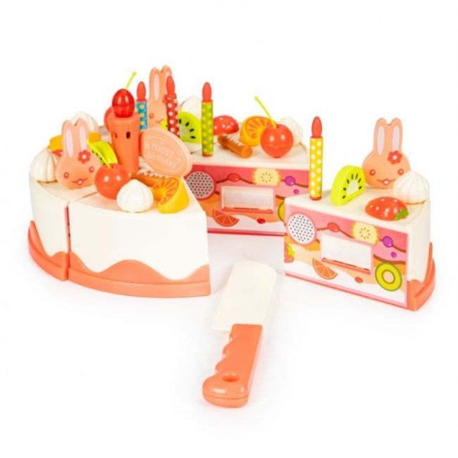 Set tort aniversar cu accesorii, 82 de elemente, ecotoys hc417716 edeedihc417716