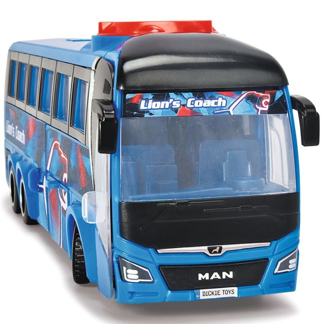 Autobuz dickie toys man lion's coach 26,5 cm albastru hubs203744017