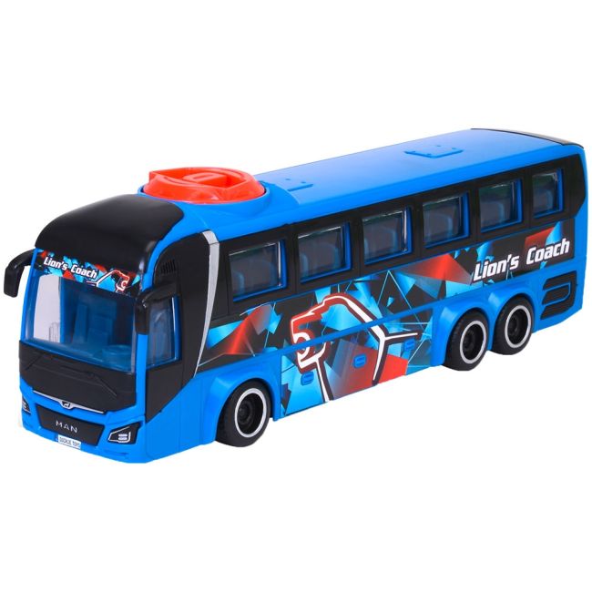 Autobuz dickie toys man lion's coach 26,5 cm albastru hubs203744017