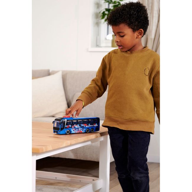 Autobuz dickie toys man lion's coach 26,5 cm albastru hubs203744017
