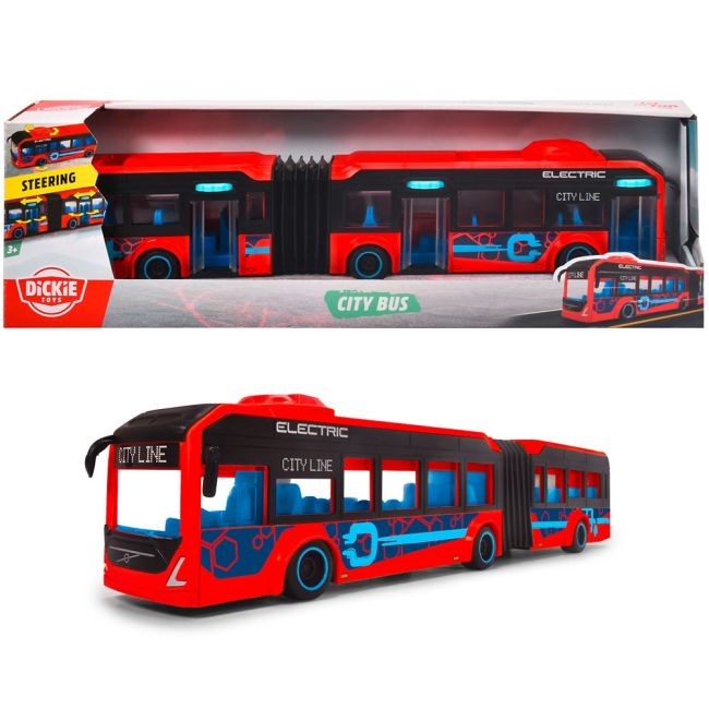 Autobuz dickie toys volvo city bus 40 cm rosu hubs203747015