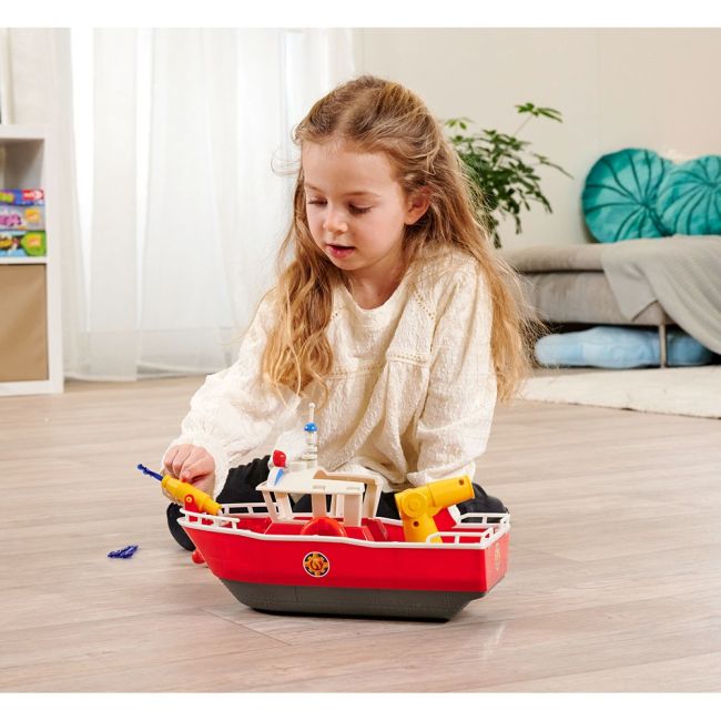 Barca simba fireman sam titan fireboat 32 cm cu figurina si accesorii hubs109252580038