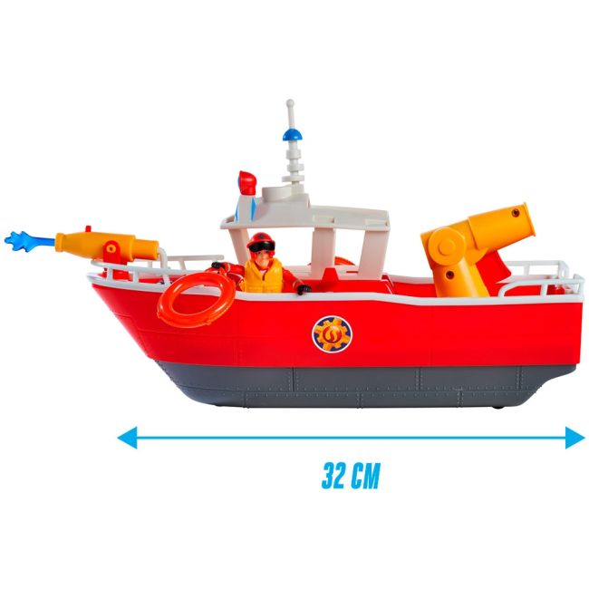 Barca simba fireman sam titan fireboat 32 cm cu figurina si accesorii hubs109252580038