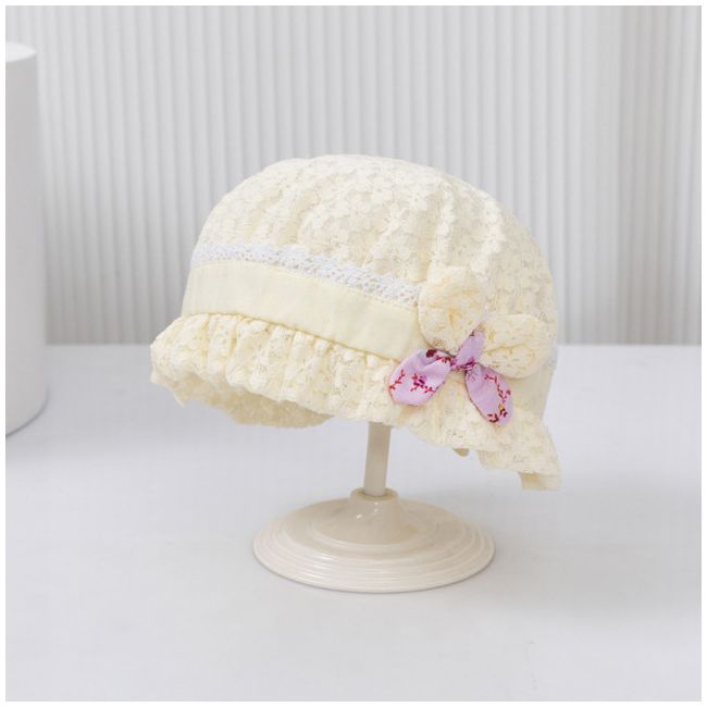 Boneta ivoire din dantela - Elegance MDHAT389-1