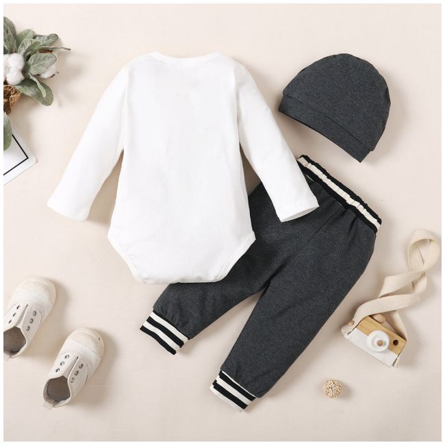 Compleu pentru baietei - little man (marime disponibila: 3-6 luni (marimea 18 incaltaminte)) li622-r1.3-6 luni (marimea 18 incaltaminte)