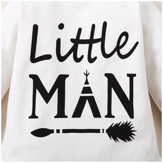Compleu pentru baietei - little man (marime disponibila: 3-6 luni (marimea 18 incaltaminte)) li622-r1.3-6 luni (marimea 18 incaltaminte)