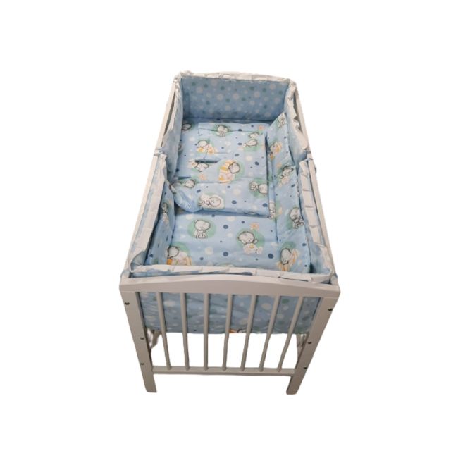 Lenjerie MyKids Baby Teddy Albastru 4+1 Piese 120x60 cm 00007735