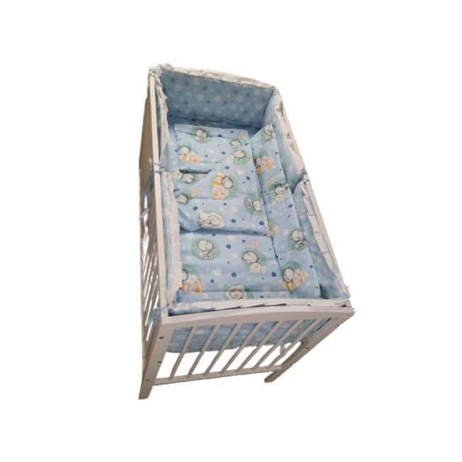 Lenjerie MyKids Baby Teddy Albastru 4+1 Piese 120x60 cm 00007735