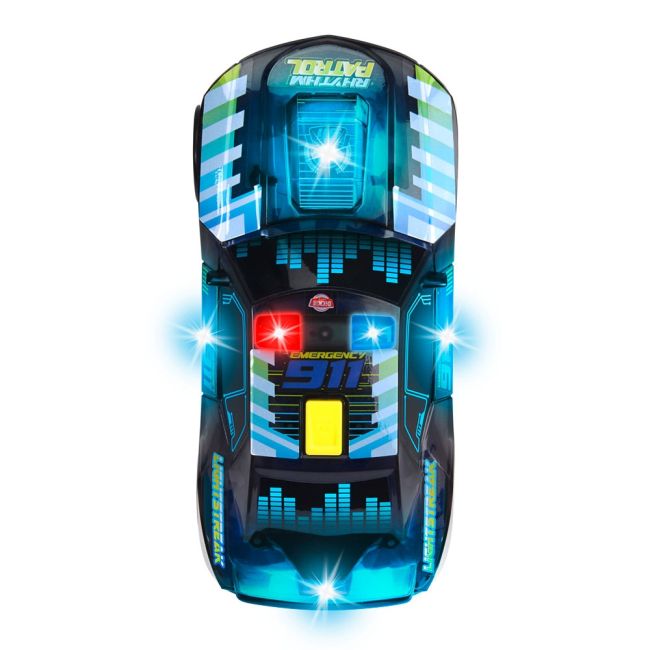 Masina dickie toys rhythm patrol 20 cm negru cu lumini si sunete hubs203763008