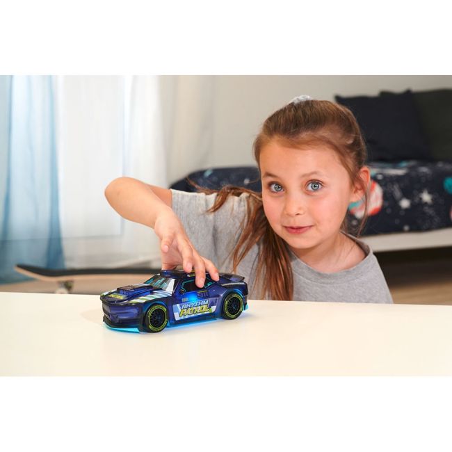 Masina dickie toys rhythm patrol 20 cm negru cu lumini si sunete hubs203763008