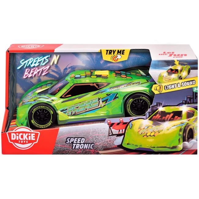 Masina dickie toys speed tronic 20 cm verde cu lumini si sunete hubs203763009