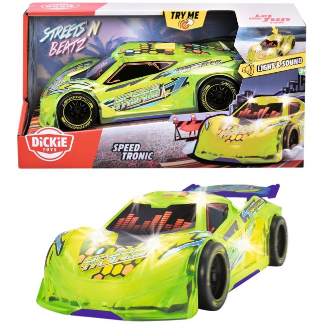 Masina dickie toys speed tronic 20 cm verde cu lumini si sunete hubs203763009