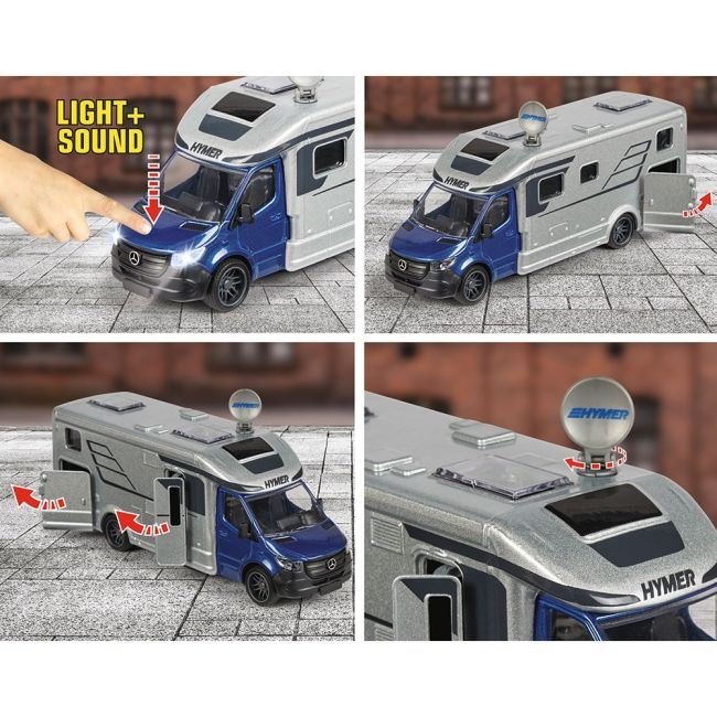 Masinuta majorette hymer b-class camper cu lumini si sunete hubs213773000