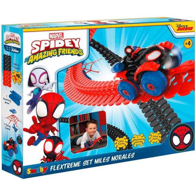 Pista smoby spidey flextreme set spin circuit de curse hubs7600180926