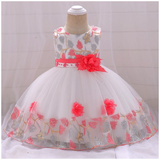 Rochita ocazie cu broderie corai MBL5045XZ-5-G