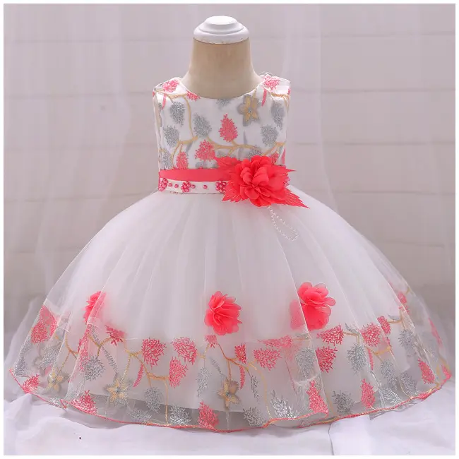 Rochita ocazie cu broderie corai MBL5045XZ-5-G