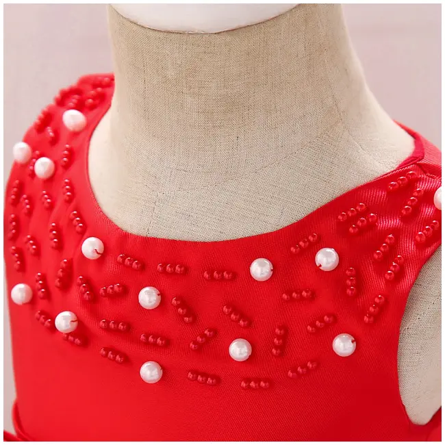 Rochita ocazie rosie cu perlute MDpmk05-4-DE