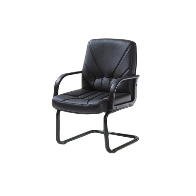Scaun vizitator piele naturala 5550 s negru drm105
