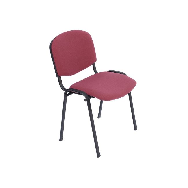 Scaun vizitator felicia, cadru metalic, tapitat cu stofa, stivuibil, 120 kg, gri/negru drm167