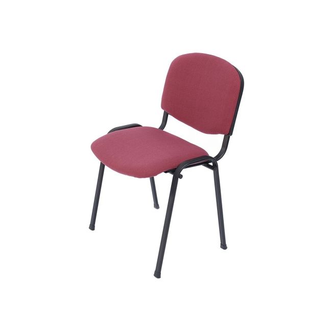 Scaun vizitator felicia, cadru metalic, tapitat cu stofa, stivuibil, 120 kg, gri/negru drm167