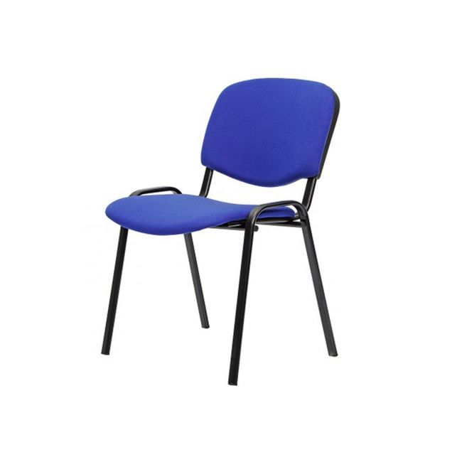 Scaun vizitator felicia, cadru metalic, tapitat cu stofa, stivuibil, 120 kg, gri/negru drm167