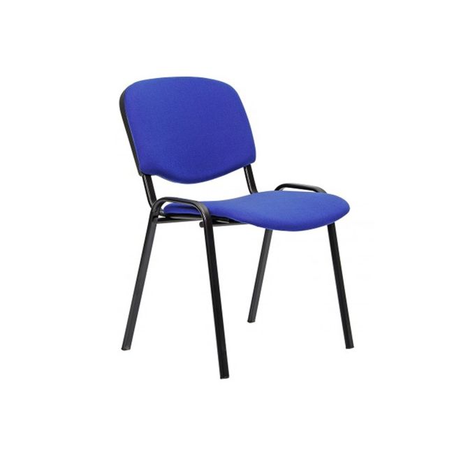 Scaun vizitator felicia, cadru metalic, tapitat cu stofa, stivuibil, 120 kg, gri/negru drm167