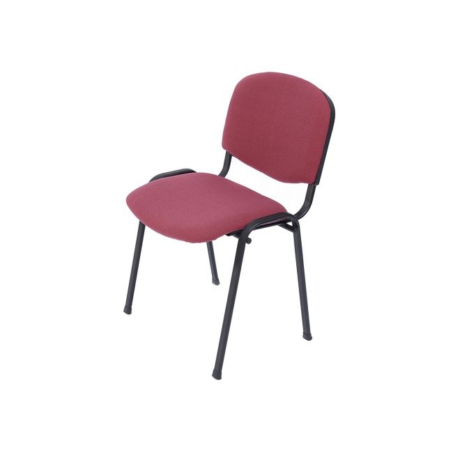 Scaun vizitator taurus tn, cadru metalic, tapitat cu stofa, stivuibil, 120 kg, negru drm164