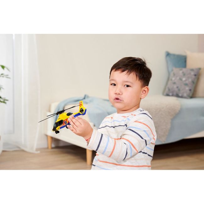 Set dickie toys rescue transporter 40 cm cu camion, masina, elicopter si accesorii hubs203717005