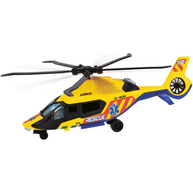 Set dickie toys rescue transporter 40 cm cu camion, masina, elicopter si accesorii hubs203717005