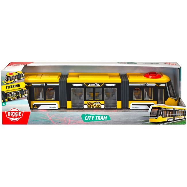 Tramvai dickie toys siemens city tram 41,5 cm galben hubs203747016gk1