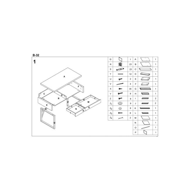 Birou hm b32 alb drm9588
