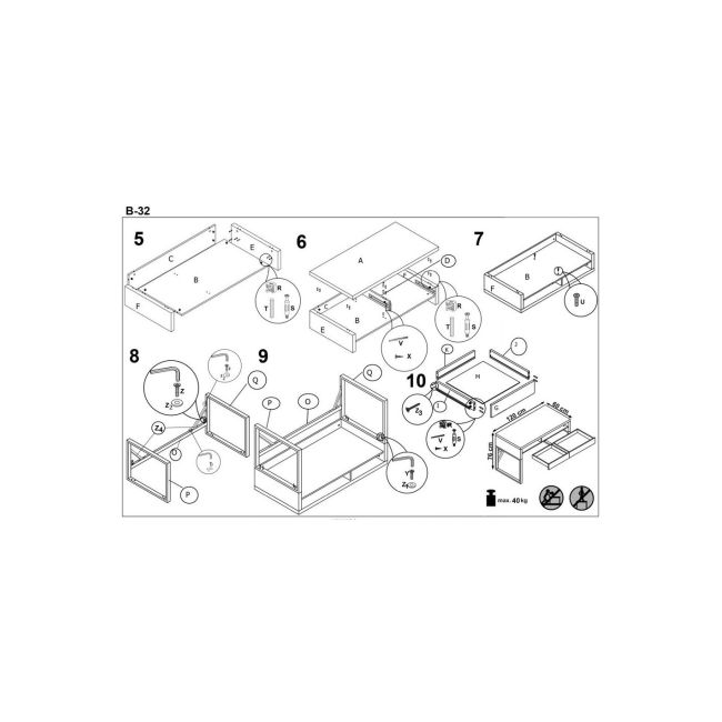 Birou hm b32 alb drm9588