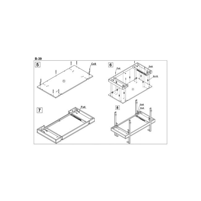 Birou hm b39, cadru metalic, mdf, polita pentru tastatura, 110x55x76 cm, nuc drm9589