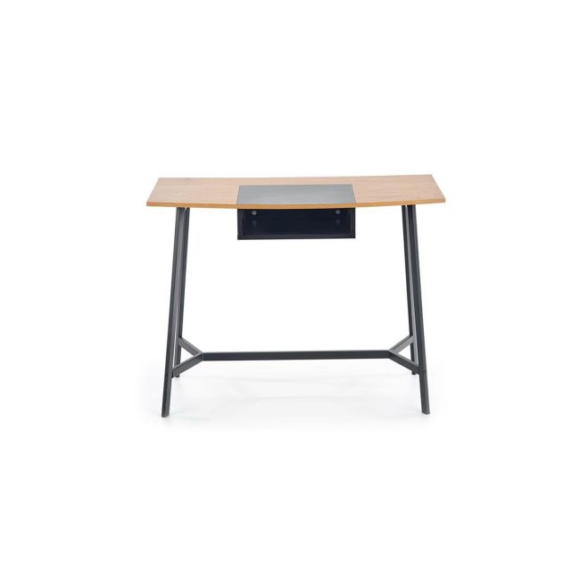 Birou hm b41, cadru metalic, blat mdf, 100x50x76 cm, stejar drm9591