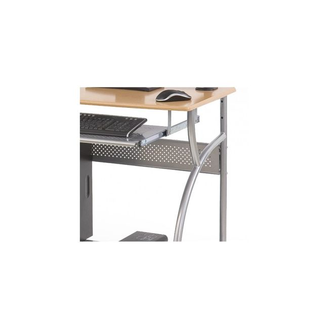 Birou metalic hm b6, blat mdf, polita glisanta tastatura, raft calculator, 80x50x76 cm, fag drm3914